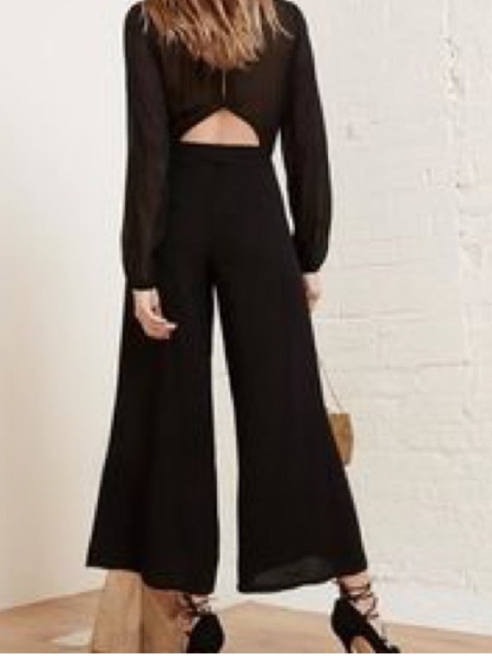 REFORMATION Felipe Jumpsuit in Black Size 0 - Picture 3 of 7